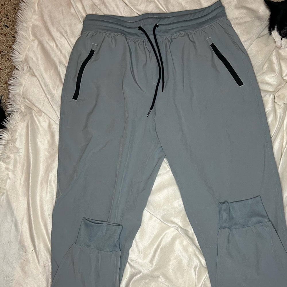 Men’s pudolla running joggers size large blue/gray loose fit like new